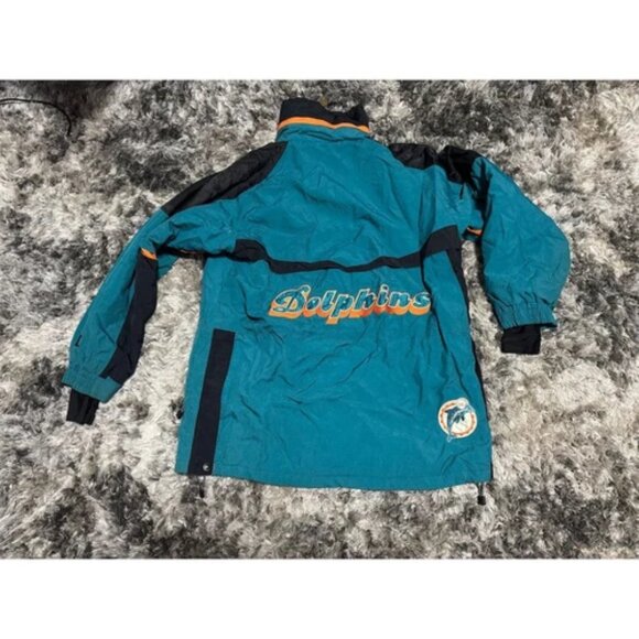 Vintage Champion Miami Dolphins Varsity Jacket Men's XL Teal Full-Zip - Picture 2 of 7